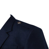 Blue Tweed Argyll Jacket & Vest Pure Wool - biznimart