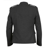Charcoal Tweed Argyll Jacket And Vest - biznimart