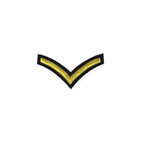 imperial-highland-supplies-1-stripe-chevron-badge-gold-bullion-on-black