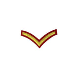 imperial-highland-supplies-1-stripe-chevron-badge-gold-bullion-on-red