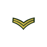 imperial-highland-supplies-2-stripes-chevron-badge-gold-bullion-on-green