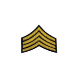 4 Stripe Chevrons Badge Gold Bullion On Black