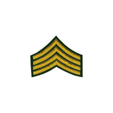 imperial-highland-supplies-4-stripes-chevron-badge-gold-bullion-on-green