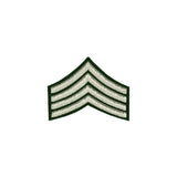 imperial-highland-supplies-4-stripes-chevron-badge-silver-bullion-on-green