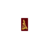 Bagpipe Badge Gold Bullion On Red