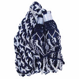 Bagpipe Cords Silk Navy Blue And White