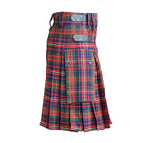imperial-highland-supplies-cameron-of-erracht-tartan-modern-utility-kilt-heavy-weight-16oz-with-leather-strap-side