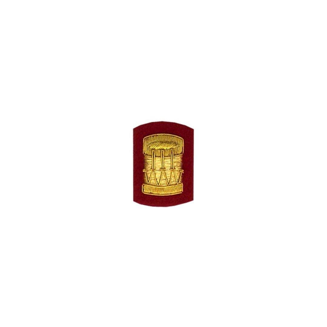 imperial-highland-supplies-drum-badge-gold-bullion-on-red