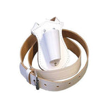 Flag Carry Belt In White Leather