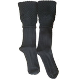Full Hose Socks Black Color Bubble Design