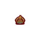 Kings Crown Badge Gold Bullion On Red