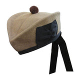 Tan Glengarry Hat With Light Brown Toorie - biznimart
