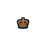 Queens Crown Badge Gold Bullion On Blue