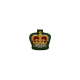 Queens Crown Badge Gold Bullion On Green