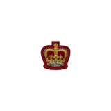 Queens Crown Badge Gold Bullion On Red
