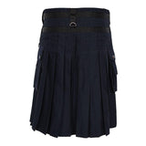 Red And Navy Deluxe Utility Kilt With Chain - biznimart