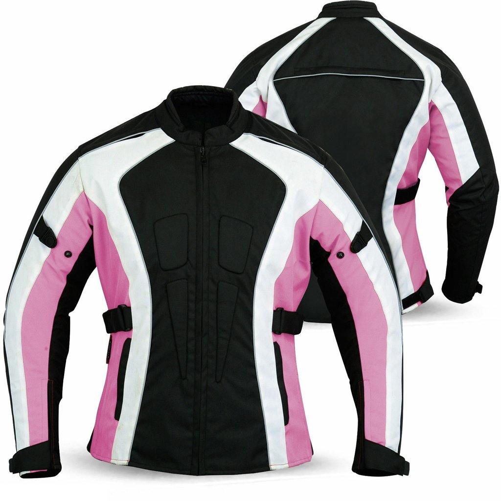 Ladies Women Motorcycle Waterproof Cordura Textile Jacket Motorbike Armours - biznimart