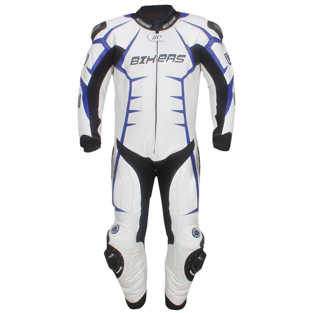 Mens Classic Motorcycle Full Suit CE approved Full Protection 100% Cowhide Leather - biznimart