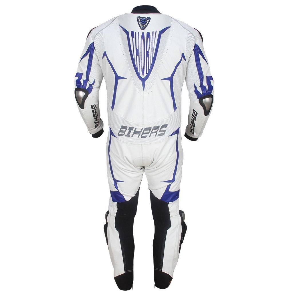 Mens Classic Motorcycle Full Suit CE approved Full Protection 100% Cowhide Leather - biznimart