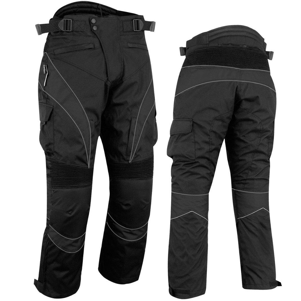 Motorbike Motorcycle Waterproof Cordura Textile Trousers Pants CE Armours - biznimart