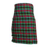 Scottish County Waterford Tartan Kilt 8 Yards With Pleats Medium Weight 13oz Leather Straps - biznimart