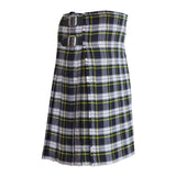 Scottish Dress Gordon Tartan Kilt 8 Yards With Pleats Medium Weight 13oz Leather Straps