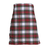 Scottish Dress Stewart Tartan Kilt 8 Yards With Pleats Medium Weight 13oz Leather Straps - biznimart