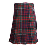 Scottish MacDonald of Clanranald Tartan Kilt 8 Yards With Pleats Medium Weight 13oz Leather Straps - biznimart