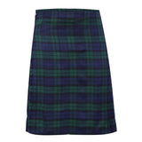 Super Acrylic Wool 13oz Scottish Tartan Kilts 8 Yards With Box Pleats 24" Regular Drop Fringed Apron 3 Metal Buckles Leather Straps - biznimart