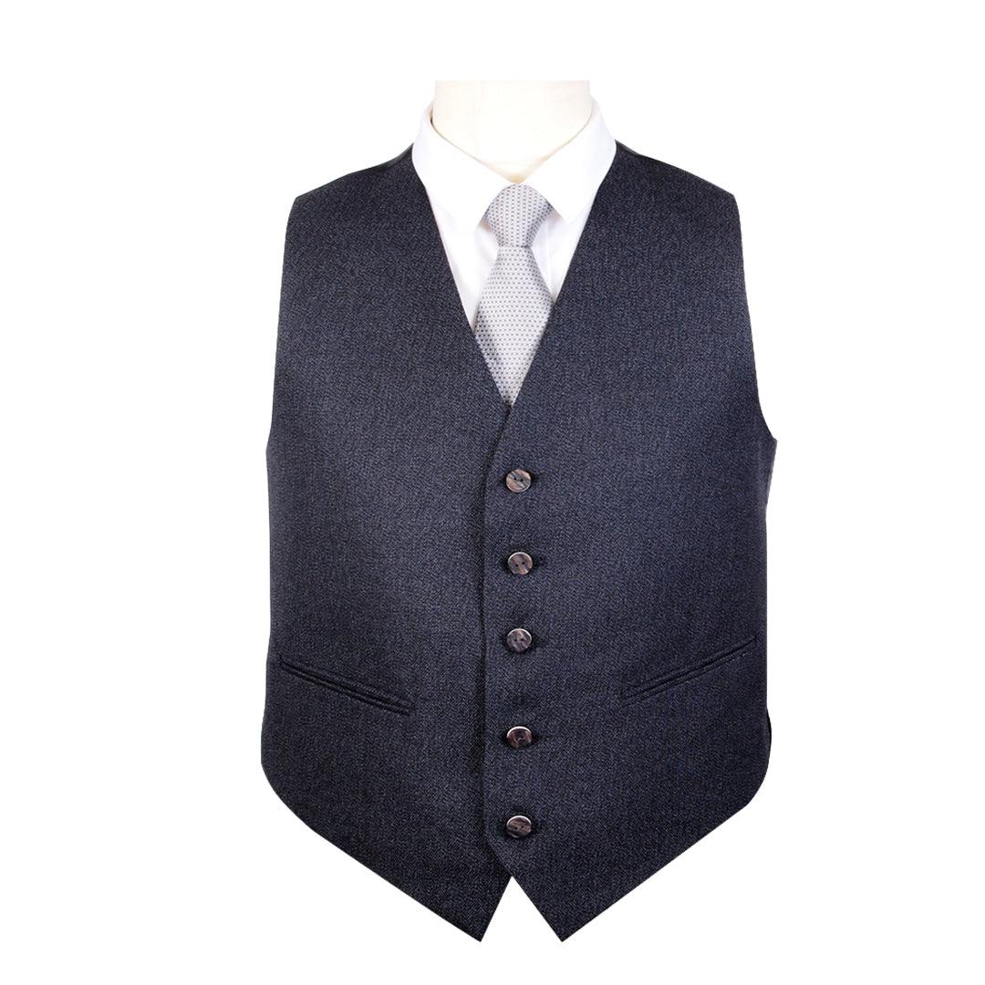 Wallace Kilt Jacket With Waistcoat/Vest Grey Tweed - biznimart
