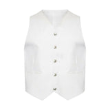 White Argyll Jacket And Vest - biznimart